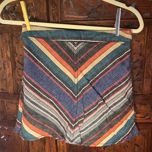 Free People Striped Mini Skirt